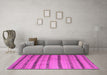 Machine Washable Southwestern Pink Country Rug in a Living Room, wshcon802pnk