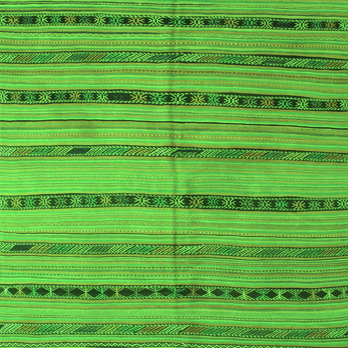 Serging Thickness of Southwestern Green Country Rug, con802grn