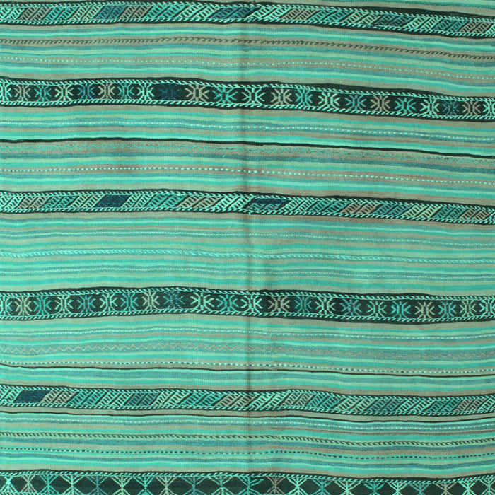 Machine Washable Southwestern Turquoise Country Area Rugs, wshcon802turq