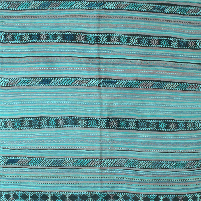 Machine Washable Southwestern Light Blue Country Rug, wshcon802lblu