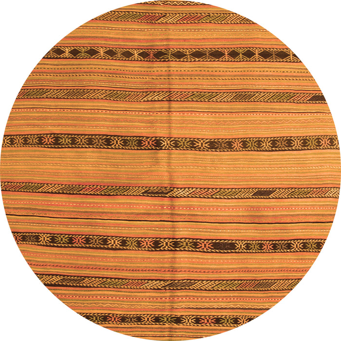 Square Southwestern Orange Country Rug, con802org