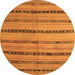 Square Southwestern Orange Country Rug, con802org