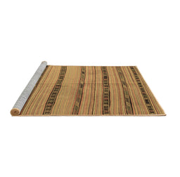 Sideview of Machine Washable Southwestern Brown Country Rug, wshcon802brn