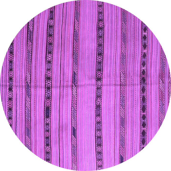 Round Machine Washable Southwestern Purple Country Area Rugs, wshcon802pur