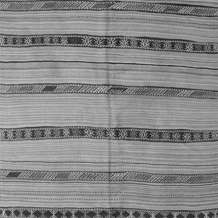 Serging Thickness of Machine Washable Southwestern Gray Country Rug, wshcon802gry