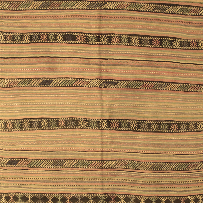 Machine Washable Southwestern Brown Country Rug, wshcon802brn