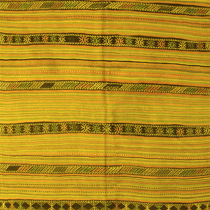 Machine Washable Southwestern Yellow Country Rug, wshcon802yw