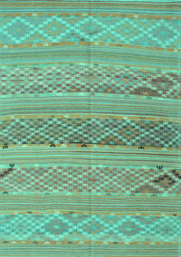 Southwestern Turquoise Country Rug, con803turq