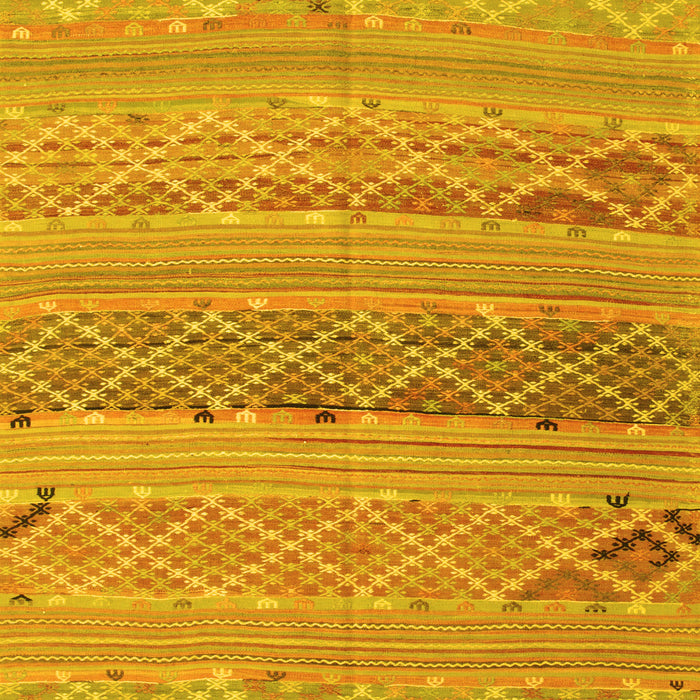 Machine Washable Southwestern Yellow Country Rug, wshcon803yw