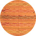 Machine Washable Southwestern Orange Country Area Rugs, wshcon803org