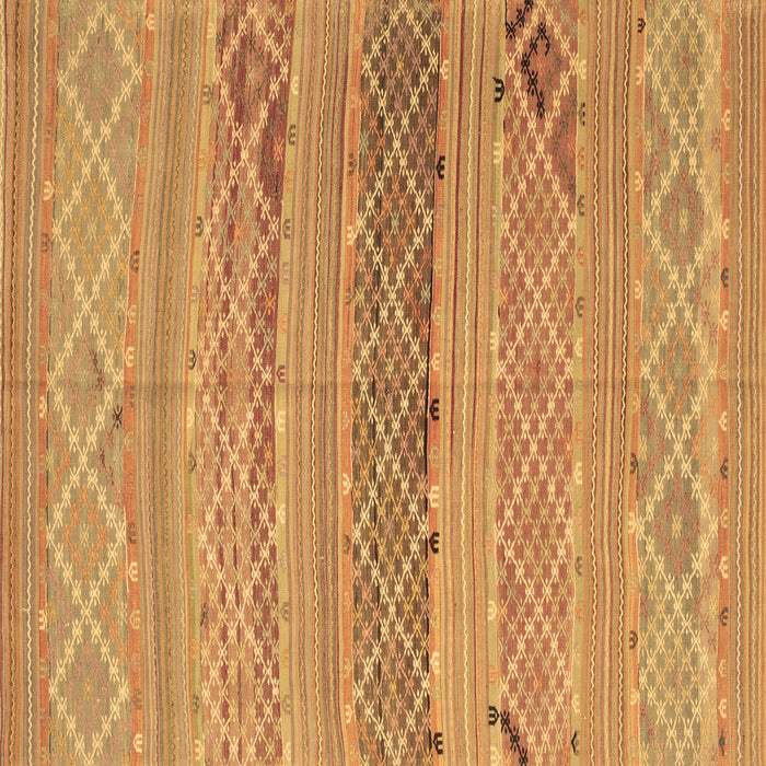 Square Southwestern Brown Country Rug, con803brn