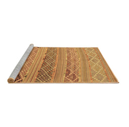 Sideview of Machine Washable Southwestern Brown Country Rug, wshcon803brn