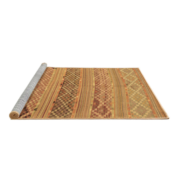 Sideview of Machine Washable Southwestern Brown Country Rug, wshcon803brn