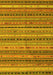 Machine Washable Southwestern Yellow Country Rug, wshcon804yw