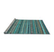 Sideview of Machine Washable Southwestern Light Blue Country Rug, wshcon804lblu