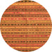 Square Southwestern Orange Country Rug, con804org