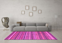 Machine Washable Southwestern Pink Country Rug, wshcon804pnk