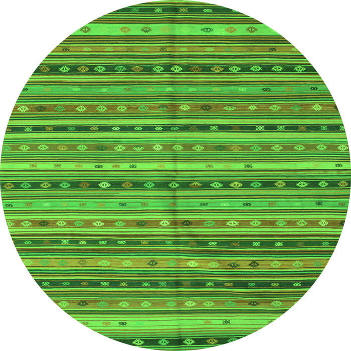 Machine Washable Southwestern Green Country Area Rugs, wshcon804grn