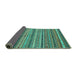 Sideview of Southwestern Turquoise Country Rug, con804turq