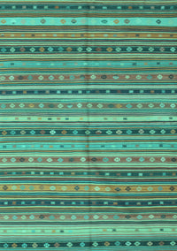 Southwestern Turquoise Country Rug, con804turq