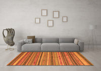 Machine Washable Southwestern Orange Country Rug, wshcon804org