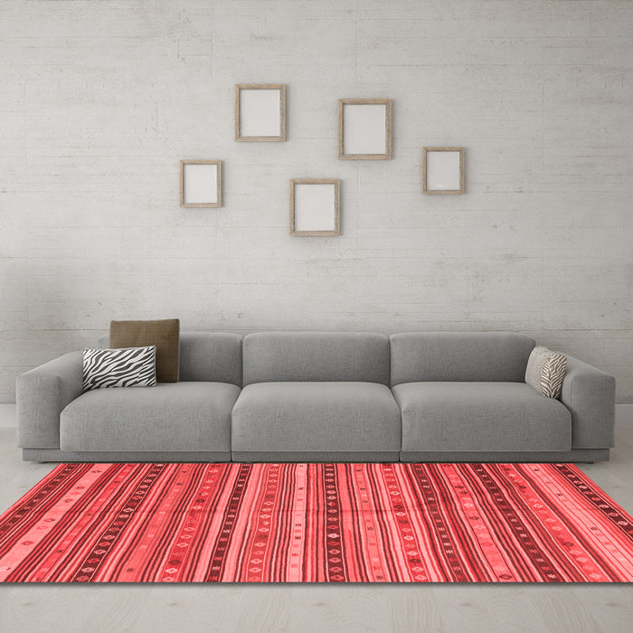 Country Red Washable Rugs