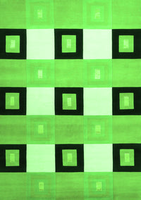 Checkered Green Modern Rug, con805grn