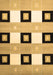 Machine Washable Checkered Brown Modern Rug, wshcon805brn