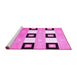 Sideview of Machine Washable Checkered Pink Modern Rug, wshcon805pnk