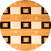 Square Checkered Orange Modern Rug, con805org