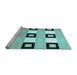 Sideview of Machine Washable Checkered Light Blue Modern Rug, wshcon805lblu