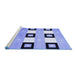 Sideview of Machine Washable Checkered Blue Modern Rug, wshcon805blu