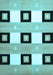 Checkered Light Blue Modern Rug, con805lblu