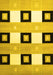 Checkered Yellow Modern Rug, con805yw