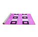 Sideview of Machine Washable Checkered Purple Modern Area Rugs, wshcon805pur