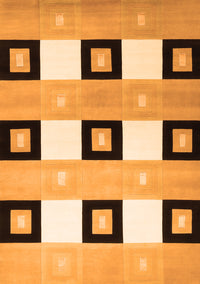 Checkered Orange Modern Rug, con805org