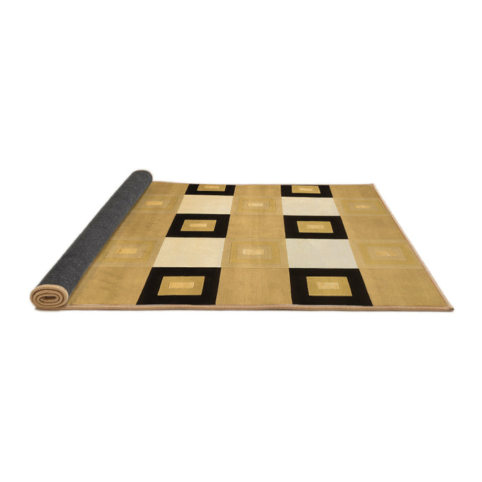 Sideview of Checkered Brown Modern Rug, con805brn