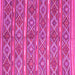 Square Machine Washable Oriental Pink Traditional Rug, wshcon806pnk