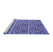 Sideview of Machine Washable Oriental Blue Traditional Rug, wshcon806blu