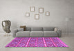 Machine Washable Oriental Purple Traditional Area Rugs in a Living Room, wshcon806pur