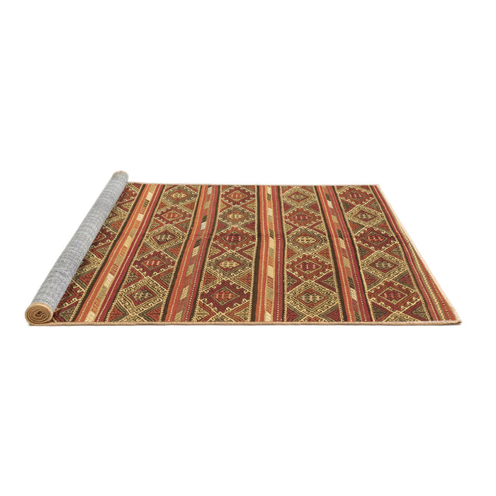 Sideview of Machine Washable Oriental Brown Traditional Rug, wshcon806brn