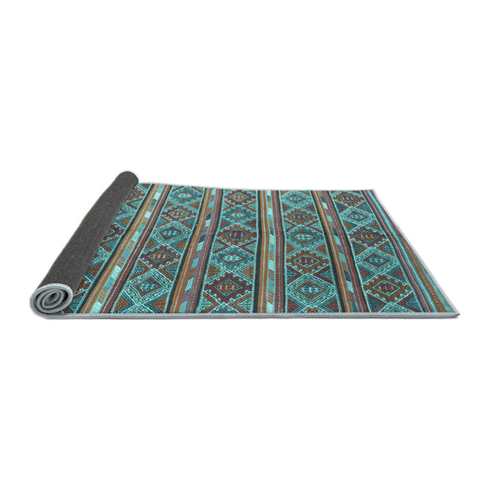 Sideview of Oriental Light Blue Traditional Rug, con806lblu
