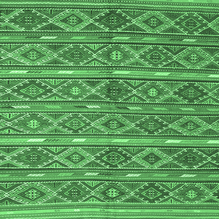 Square Oriental Emerald Green Traditional Rug, con806emgrn