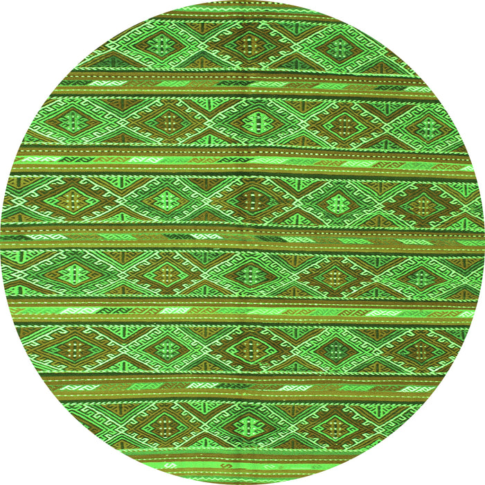Machine Washable Oriental Green Traditional Area Rugs, wshcon806grn
