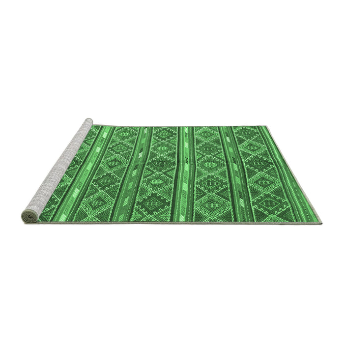 Sideview of Machine Washable Oriental Emerald Green Traditional Area Rugs, wshcon806emgrn