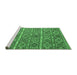 Sideview of Machine Washable Oriental Emerald Green Traditional Area Rugs, wshcon806emgrn