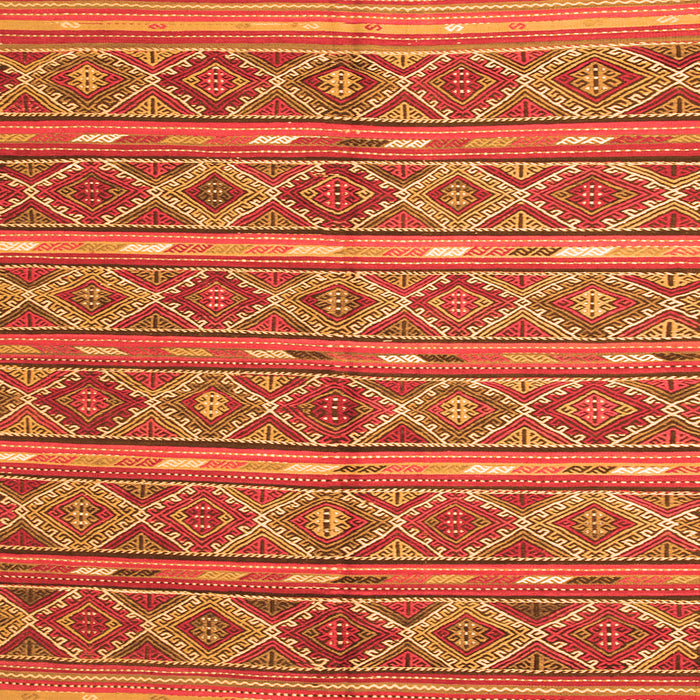 Serging Thickness of Oriental Orange Traditional Rug, con806org