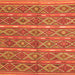 Serging Thickness of Oriental Orange Traditional Rug, con806org