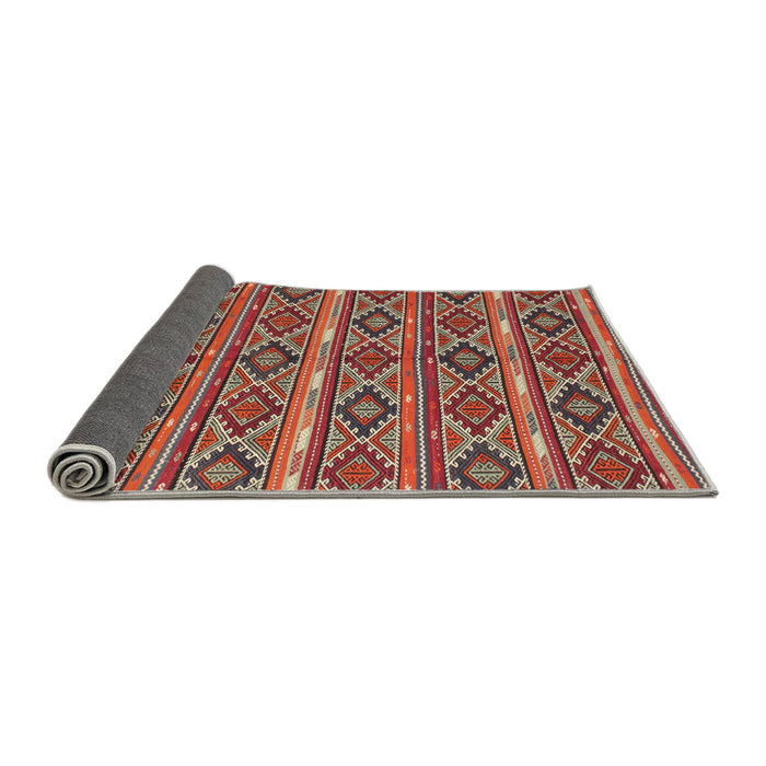 Thickness of Contemporary Brown Oriental Rug, con807