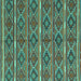 Square Oriental Turquoise Traditional Rug, con807turq